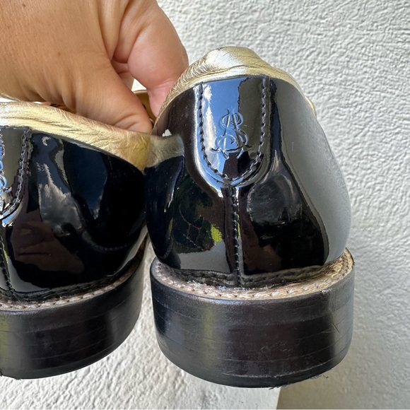 The Office of Angela Scott Ms. Baker Black Cream Leather Toe Cap Oxford Shoes - Picture 10 of 16